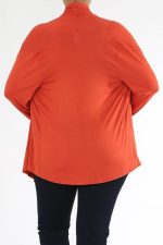 Women's Plus Size Casual Drape Open Front Cardigan Long Sleeve Made in USA - Image 4