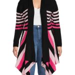 What's Next Women's Plus Size Ribbed Flyaway Cardigan