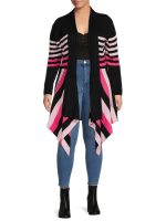 What's Next Women's Plus Size Ribbed Flyaway Cardigan - Image 4